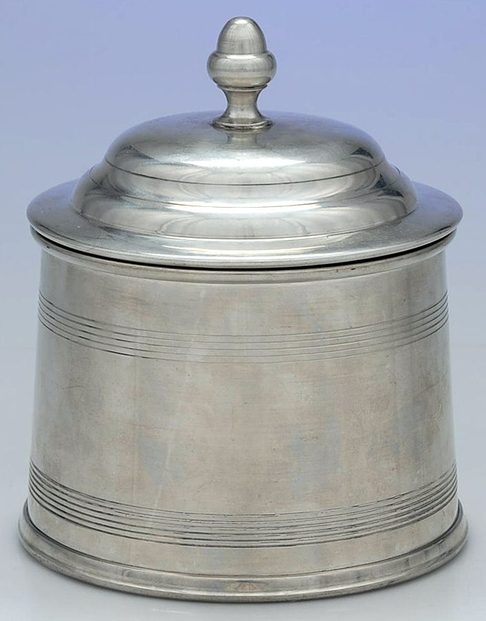 Williamsburg (Pewter, Hollowware) Large Humidor & Lid by Kirk Stieff-1