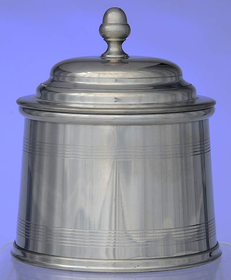 Williamsburg (Pewter, Hollowware) Small Humidor & Lid by Kirk Stieff-1
