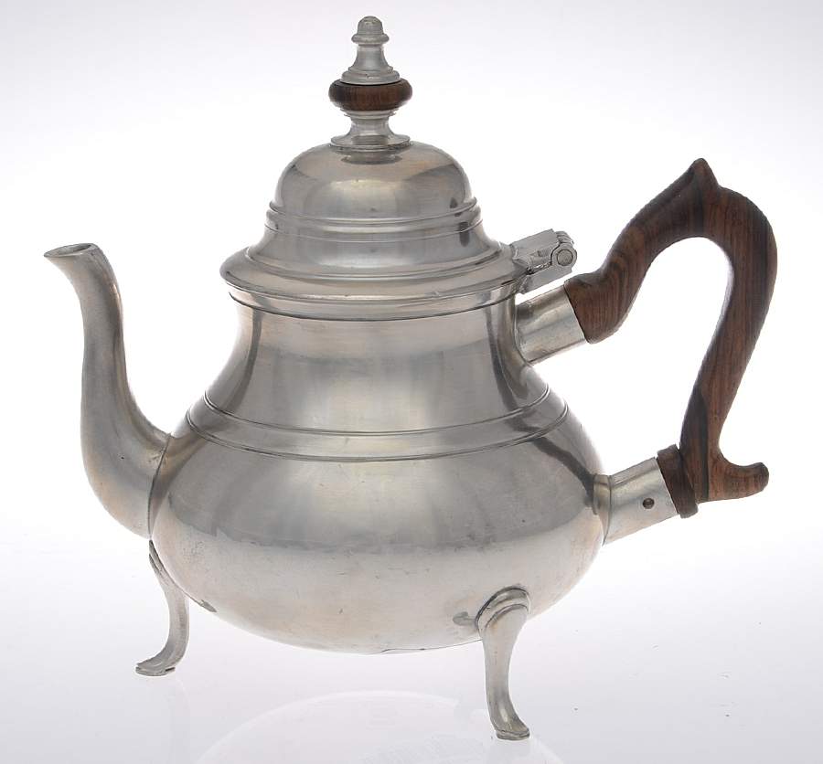 Williamsburg (Pewter, Hollowware) Brown Handle Coffee Pot by Kirk Stieff-1