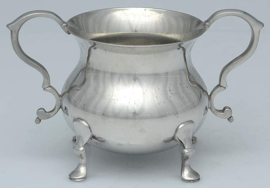 Williamsburg (Pewter, Hollowware) Open Sugar Bowl by Kirk Stieff-1