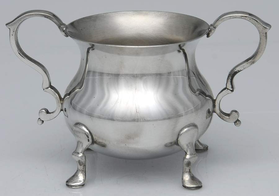 Williamsburg (Pewter, Hollowware) Open Sugar Bowl by Kirk Stieff-1