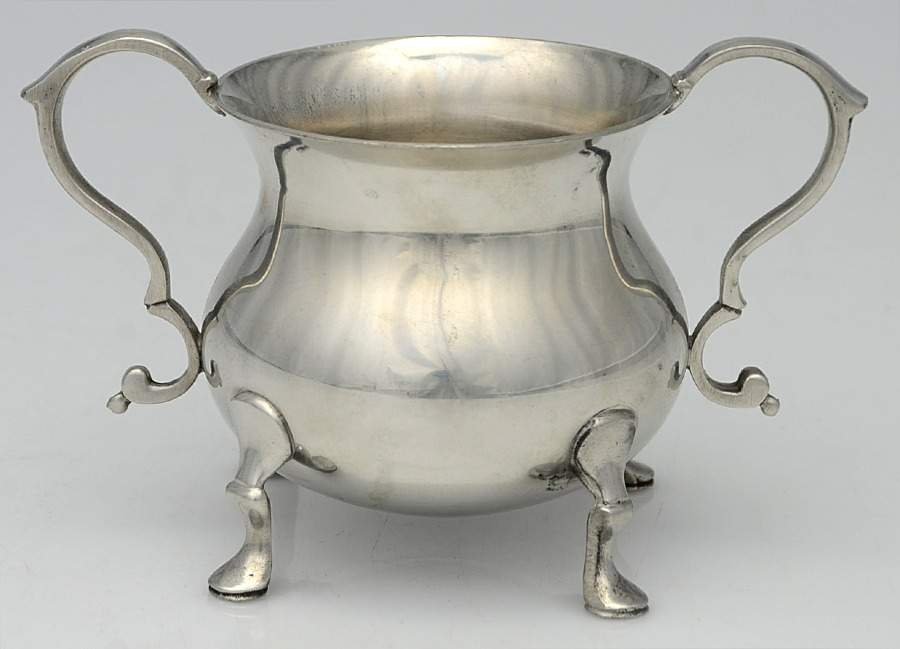 Williamsburg (Pewter, Hollowware) Open Sugar Bowl by Kirk Stieff-1