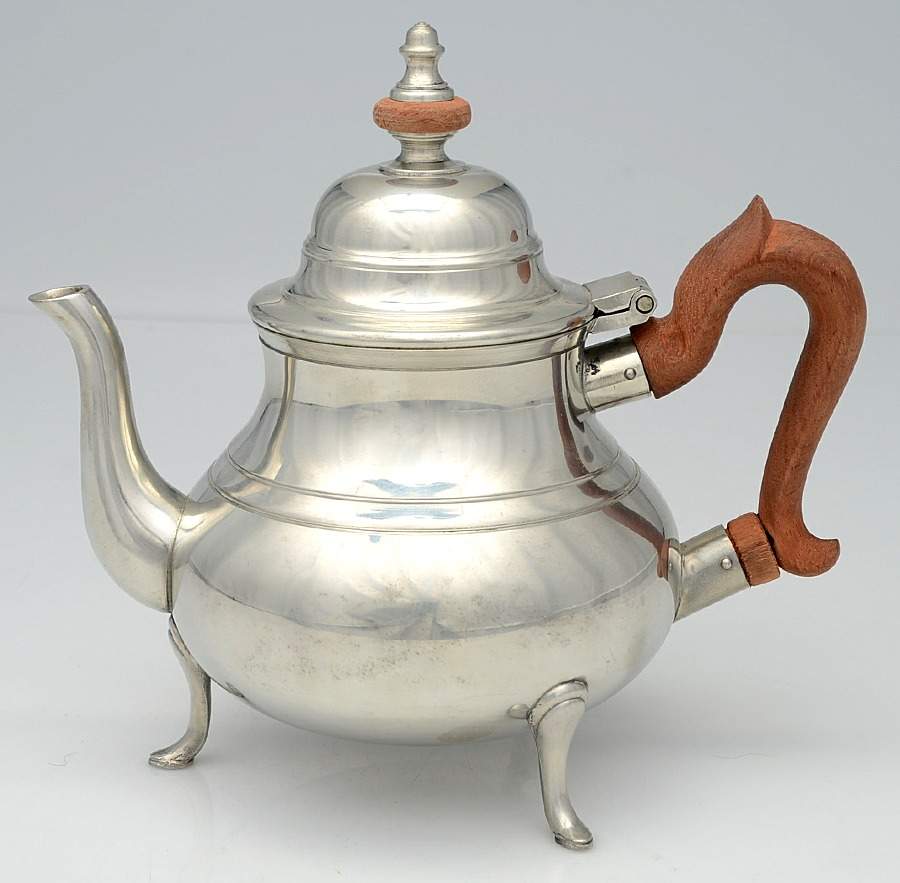 Williamsburg (Pewter, Hollowware) Brown Handle Coffee Pot by Kirk Stieff-1