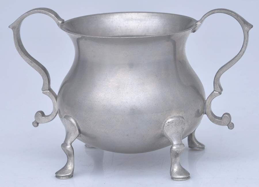 Williamsburg (Pewter, Hollowware) Open Sugar Bowl by Kirk Stieff-1