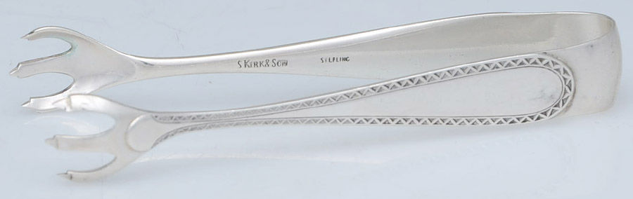 Winslow (Sterling, 1850) Small Sugar Tongs by Kirk Stieff-1