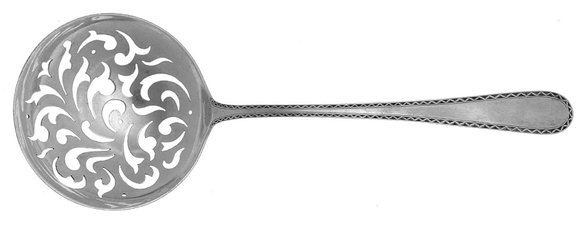 Winslow (Sterling, 1850) Small Pea Serving Spoon, Pierced by Kirk Stieff-1