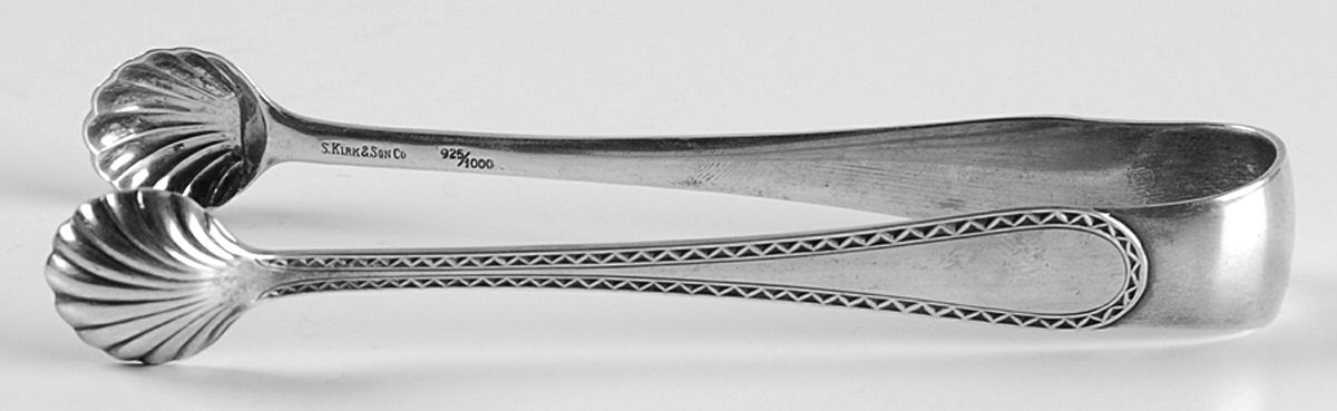 Winslow (Sterling, 1850) Large Sugar Tongs by Kirk Stieff-1