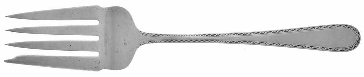 Winslow (Sterling, 1850) Medium Solid Cold Meat Serving Fork by Kirk Stieff-1