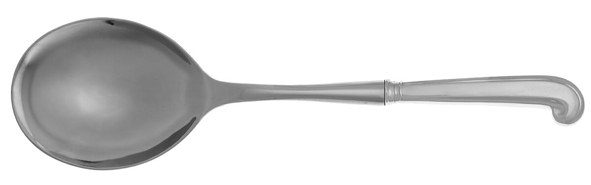 Williamsburg Queen Anne (Sterling, 1940) Casserole Spoon with Smooth Stainless Bowl HC by Kirk Stieff-1