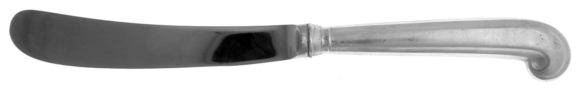Williamsburg Queen Anne (Sterling, 1940) Hollow Pistol Handle Butter Spreader by Kirk Stieff-1