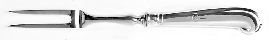 Williamsburg Queen Anne (Sterling, 1940) Large Stainless-Prong Roast Carving Fork by Kirk Stieff-1