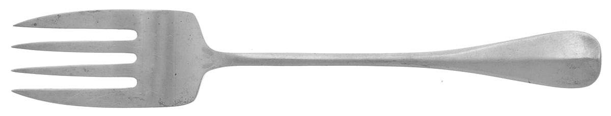 Williamsburg Queen Anne (Sterling, 1940) Medium Solid Cold Meat Serving Fork by Kirk Stieff-1