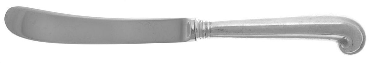 Williamsburg Queen Anne (Sterling, 1940) Hollow Pistol Handle Butter Spreader by Kirk Stieff-1