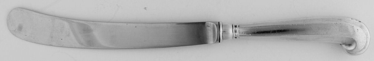 Williamsburg Queen Anne (Silverplate) Old French Hollow Pistol Knife by Kirk Stieff-1