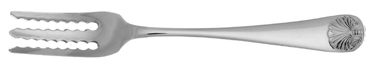 Williamsburg Royal Shell (Stainless) Individual Solid Spaghetti Fork Hc by Kirk Stieff-1