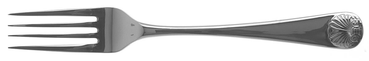 Williamsburg Royal Shell (Stainless) Individual Salad Fork by Kirk Stieff-1