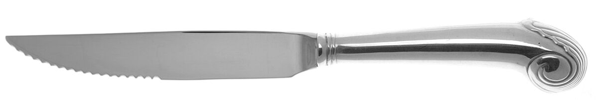 Williamsburg Shell (Sterling, 1970) Steak Knife Individual Hollow, Serrate HC by Kirk Stieff-1