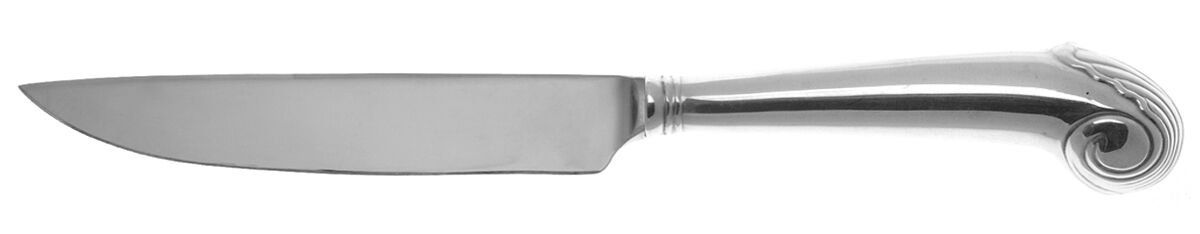 Williamsburg Shell (Sterling, 1970) Steak Knife Individual Hollow, No Serrate HC by Kirk Stieff-1
