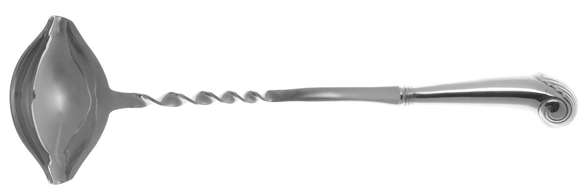 Williamsburg Shell (Sterling, 1970) Punch Ladle with Stainless Bowl HC by Kirk Stieff-1