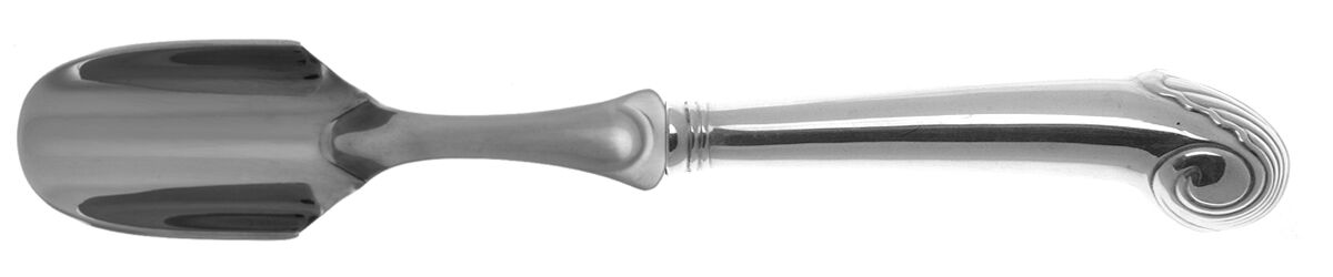 Williamsburg Shell (Sterling, 1970) Cheese Scoop with Stainless Scoop HC by Kirk Stieff-1