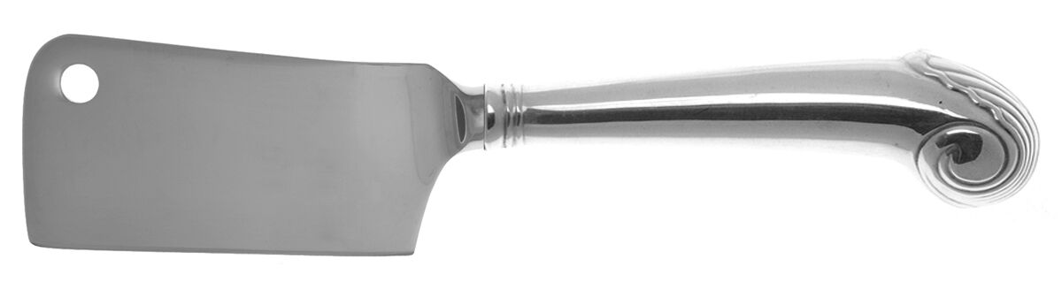 Williamsburg Shell (Sterling, 1970) Cheese Cleaver with Stainless Blade HC by Kirk Stieff-1