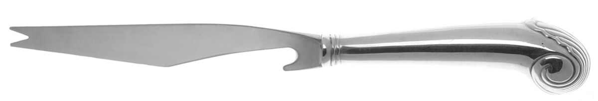 Williamsburg Shell (Sterling, 1970) Bar Knife Serving with Stainless Blade HC by Kirk Stieff-1