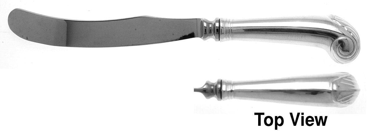 Williamsburg Shell (Sterling, 1970) Modern Hollow Pistol Knife by Kirk Stieff-1