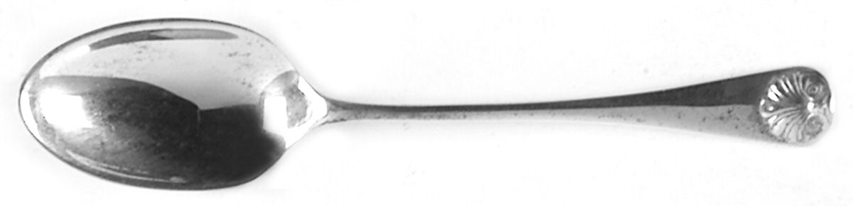 Williamsburg Shell (Sterling, 1970) Individual Salt Spoon by Kirk Stieff-1