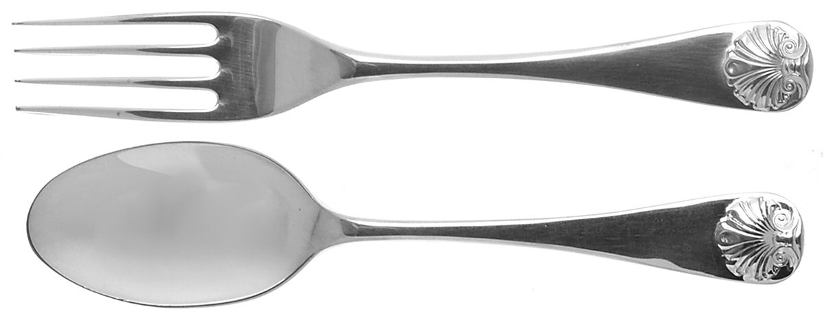 Williamsburg Shell (Sterling, 1970) 2 Pc Baby Set (BF, BS) by Kirk Stieff-1