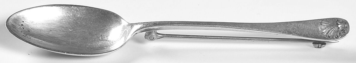 Williamsburg Shell (Sterling, 1970) Lapel Pin by Kirk Stieff-1