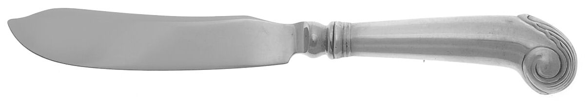 Williamsburg Shell (Sterling, 1970) Hollow Handle Pistol Grip Master Butter/Fish Knife by Kirk Stieff-1