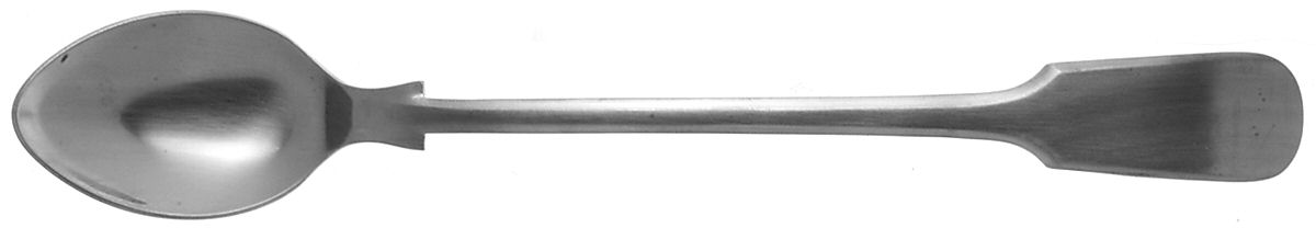 Fiddle Back (Stainless, Satin) Iced Tea Spoon by Kirk & Matz-1