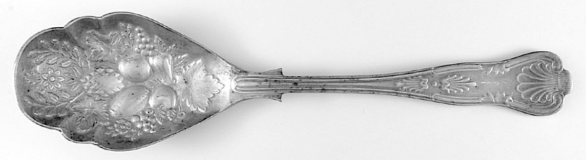 Kings (Silverplate) Sugar Shell Spoon by Kirk & Matz-1