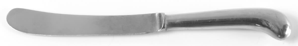 Queen Anne (Stainless, Satin Finish) Butter Spreader Hollow Hdl-Paddle/Stainless Blade by Kirk & Matz-1