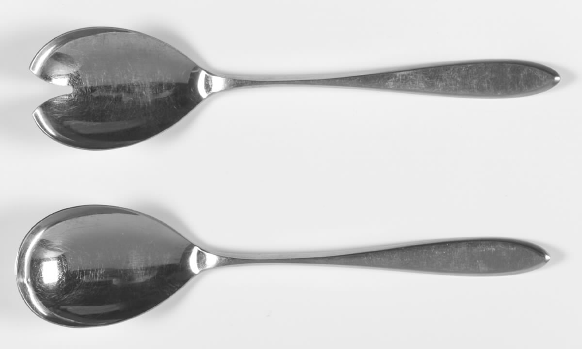 Gazelle (Stainless) (2 Pc) Solid Salad Set by Krusius-1