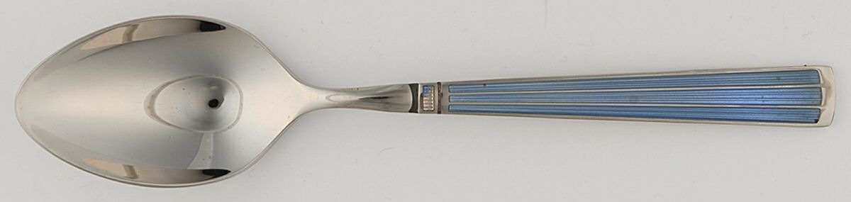 Cloisonne Embassy-Light Blue Place/Oval Soup Spoon by Kirk Stieff-1
