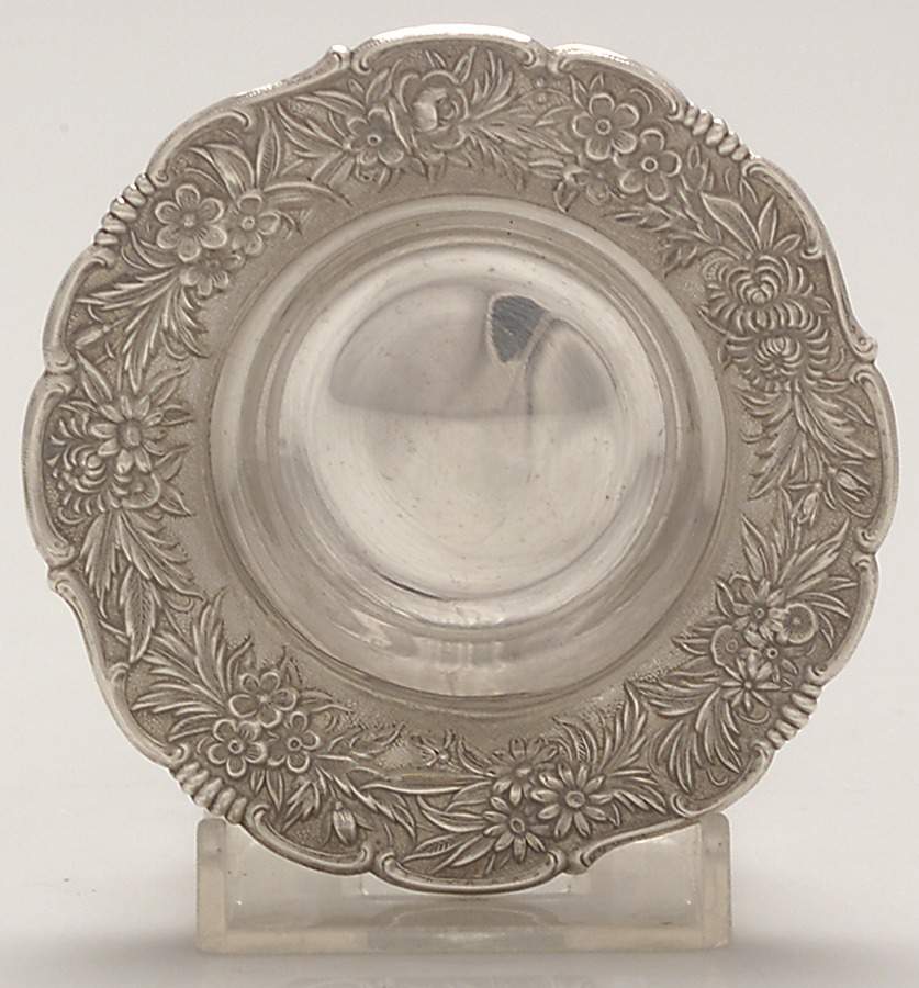 Repousse-Full Chased-Hand Chased Nut Dish by Kirk Stieff-1