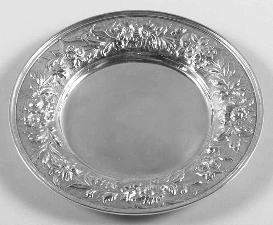 Repousse-Full Chased-Hand Chased Bread Plate by Kirk Stieff-1