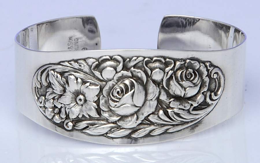 Repousse-Full Chased-Hand Chased Cuff Bracelet by Kirk Stieff-1