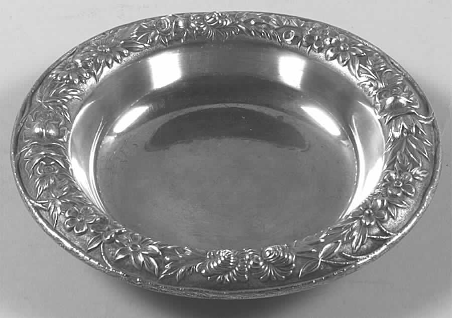 Repousse-Full Chased-Hand Chased 6" Bon Bon Bowl by Kirk Stieff-1