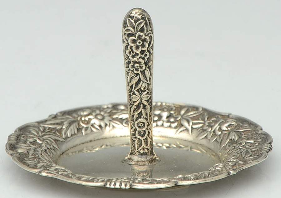 Repousse-Full Chased-Hand Chased Ring Holder by Kirk Stieff-1
