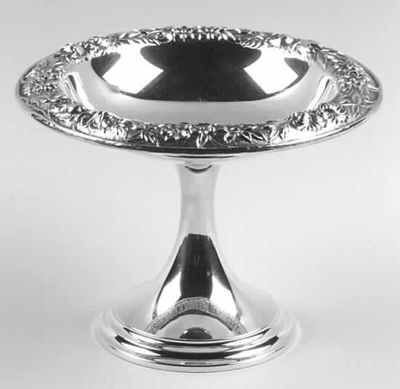 Repousse-Full Chased-Hand Chased Medium Compote by Kirk Stieff-1