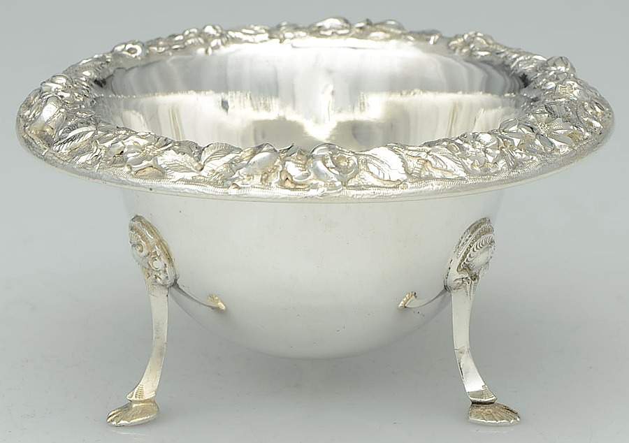 Repousse-Full Chased-Hand Chased Mayonnaise Bowl by Kirk Stieff-1