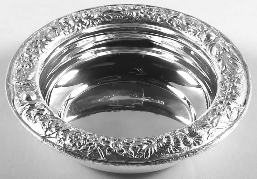 Repousse-Full Chased-Hand Chased Sterling Child's Bowl by Kirk Stieff-1