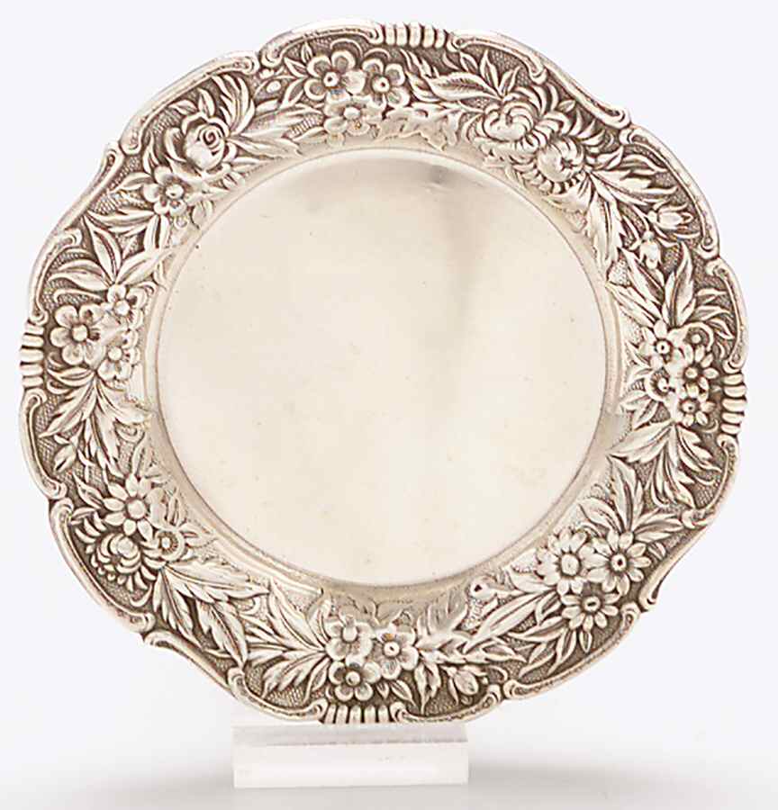 Repousse-Full Chased-Hand Chased Butter Pat by Kirk Stieff-1
