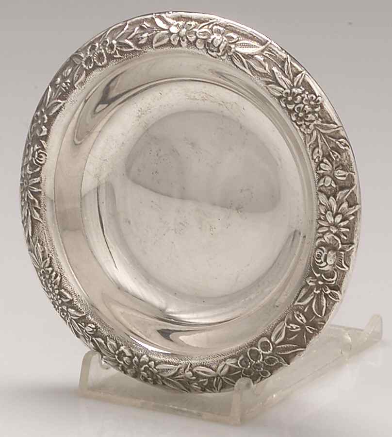Repousse-Full Chased-Hand Chased Nut Dish by Kirk Stieff-1