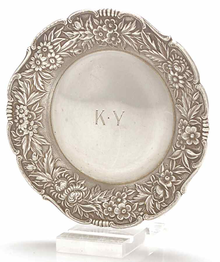 Repousse-Full Chased-Hand Chased Butter Pat by Kirk Stieff-1