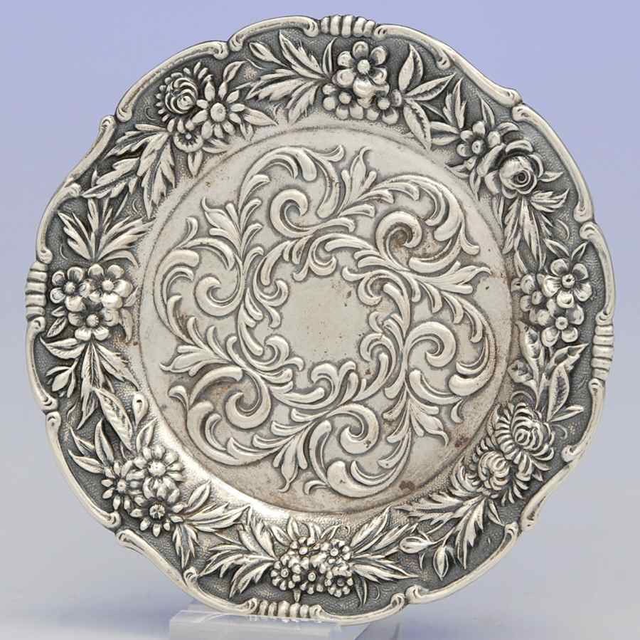 Repousse-Full Chased-Hand Chased Butter Pat by Kirk Stieff-1
