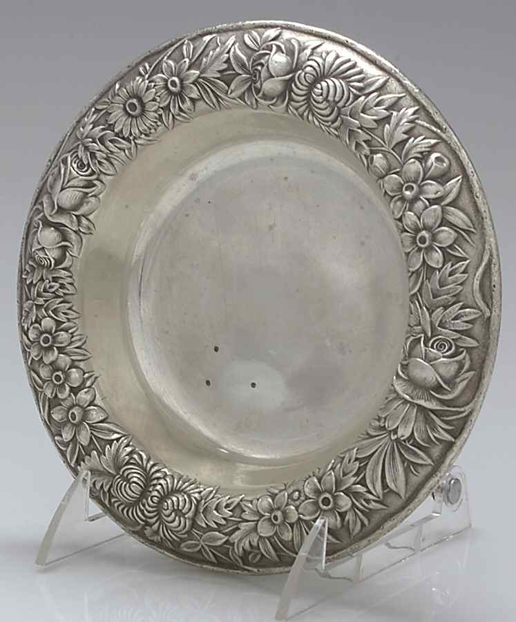Repousse-Full Chased-Hand Chased 7" Bon Bon Bowl by Kirk Stieff-1
