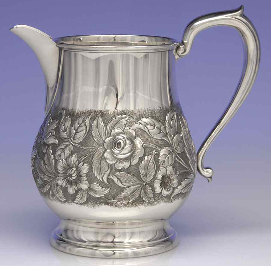 Repousse-Full Chased-Hand Chased Footed Pitcher by Kirk Stieff-1